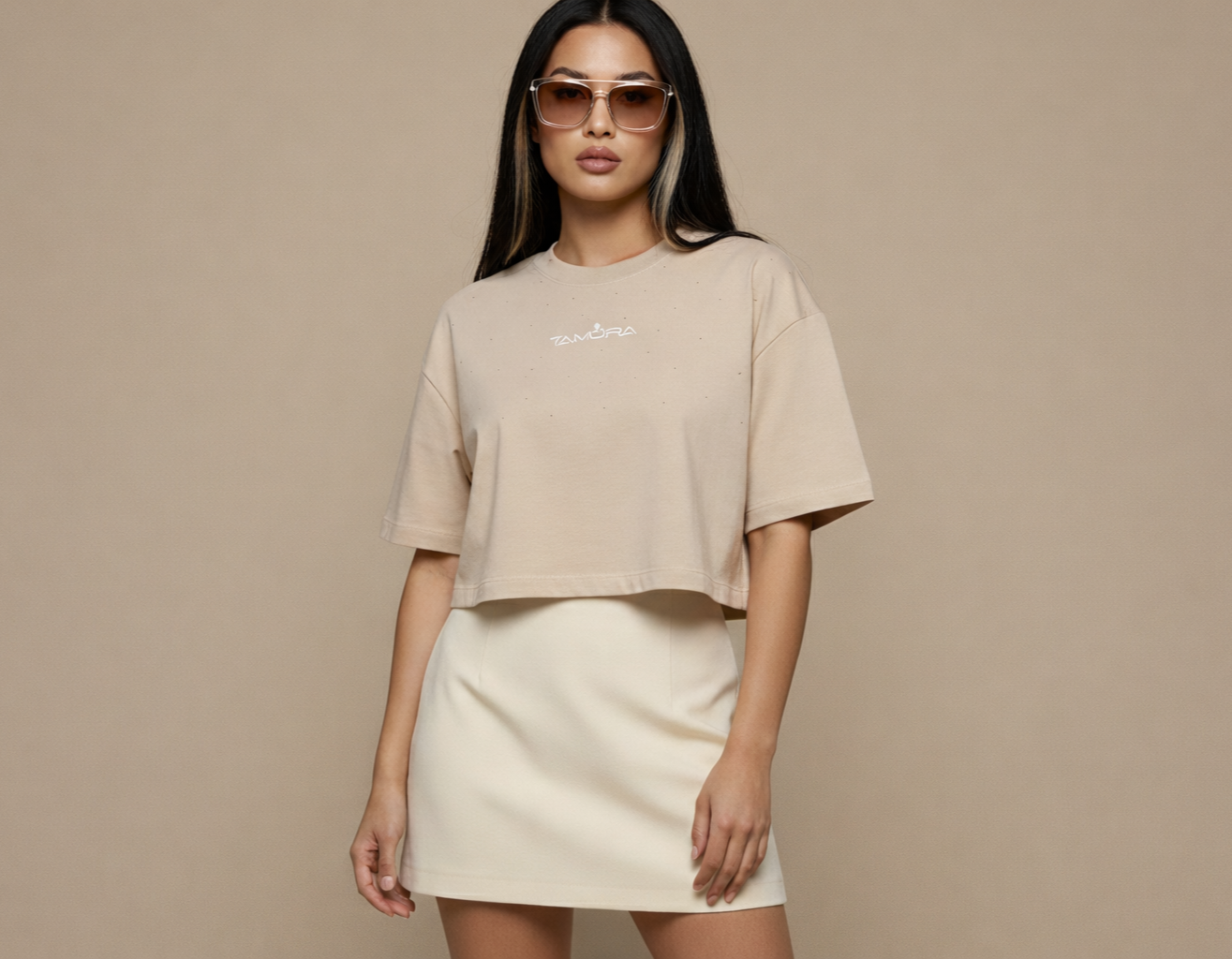 Crop Top AURORA Beige Tamora