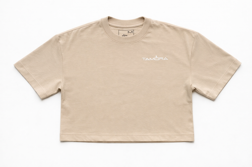 Camiseta Boxy Fit Beige Tamora