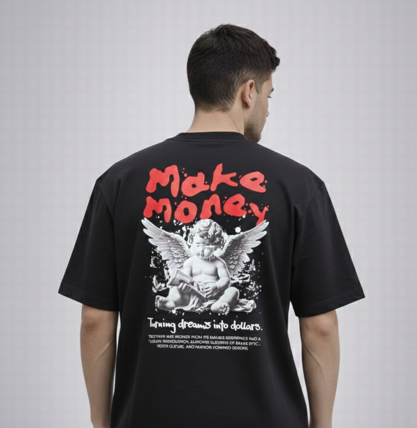 Camiseta Boxy Fit Negro Tamora